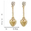 Fashion Gold Alloy Heart Earrings