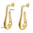 Fashion Gold Titanium Steel Geometric Irregular Earrings