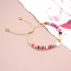 Fashion Z Colorful Soft Clay Beaded Peach Heart 26 Medal Bracelet