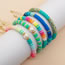 Fashion 5# Multicolored Clay Beaded Pearl Bracelet