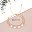 Fashion Gold Copper Bead Beaded Pearl Bracelet