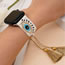 Fashion B Bead Woven Geometric Tassel Watch Strap