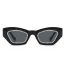 Fashion Gray Frame With Red Frame Pc Diamond Cat Eye Square Frame Sunglasses