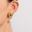 Fashion 1# Stainless Steel Diamond Pearl Earrings