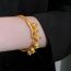 Fashion Gold Copper Lily Of The Valley Cuff Bracelet