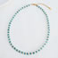 Fashion Blue And White Ball Resin Beaded Necklace