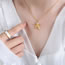 Fashion Gold Titanium Geometric Starfish Necklace