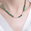 Fashion Green Jade Beaded Necklace-42+5cm Emerald Green White Jade Beaded Necklace