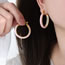 Fashion Weights Pastel Glaze Gold Earrings Titanium Oil Drip Round Earrings