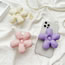 Fashion White Bracket - Bang Bang Big Flowers - Purple Three-dimensional Flower Mobile Phone Airbag Holder