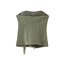 Fashion Green Polyester Zip-up Bandeau Top