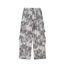 Fashion Grey Printed Cargo Zip-up Trousers