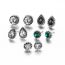 Fashion Silver Alloy Diamond Round Drop Earrings Set