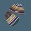 Fashion Color Striped Hat Bag - Color Striped Basin Hat Color Striped Knit Beanie Hat