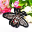 Fashion Grey Geometric Beaded Embroidered Bee Patch Accessory