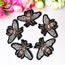 Fashion Grey Geometric Beaded Embroidered Bee Patch Accessory