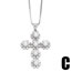 Fashion B Copper And Pearl Set Zirconia Cross Necklace