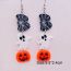 Fashion B Acrylic Ghost Pumpkin Earrings