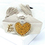 Fashion Pink Beads Woven Heart Letter Webbing Tassel Bracelet