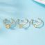 Fashion 1# Alloy Butterfly Moon Flower Ring Set