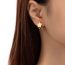 Fashion Gold Metal 3d Pentagram Earrings