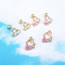Fashion 42# Copper And Diamond Geometric Piercing Stud Earrings