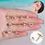 Fashion 33# Copper And Diamond Geometric Piercing Stud Earrings