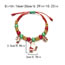 Fashion 3# Alloy Geometric Beaded Oil Drip Christmas Cane House Bracelet
