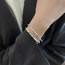 Fashion Silver 3d Cube Beaded Bracelet