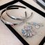 Fashion Duckbill Clip-silver Leather Diamond Bow Medallion Barrette