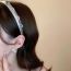 Fashion Headband - Silver Butterfly Leather Diamond Bow Headband