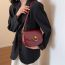 Fashion Caramel Brown Pu Flap Half Round Messenger Bag