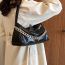Fashion Elegant White Pu Shiny Chain Crossbody Bag