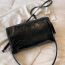 Fashion Classic Black Pu Shiny Chain Crossbody Bag