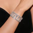 Fashion Silver Geometric Diamond Openwork Bracelet