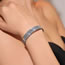 Fashion Silver Geometric Diamond Cuff Bracelet
