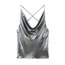 Fashion Silver Cross Back Drop Neck Camisole Top
