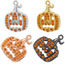 Fashion Platinum Orange Diamond Pumpkin Gold-plated Copper Pumpkin Pendant With Colored Diamonds