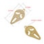 Fashion Golden White Diamond Ghost Brass And Diamond Openwork Grimace Skull Ghost Pendant