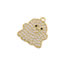 Fashion Golden White Diamond Copper Inlaid Zirconia Ghost Pendant