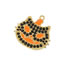 Fashion Gun Black Orange Drop Oil Black Diamond Copper Inlaid Zirconium Cat Pendant