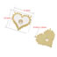 Fashion Golden Black Drop Oil Brass Diamond Drop Oil Heart Pendant