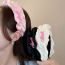 Fashion Headband - Pink Fabric Letter Pleated Wide-brimmed Headband