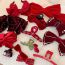 Fashion 10#spring Clip-red Bow Fabric Bow Hair Clip