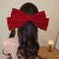 Fashion 8#spring Clip-wine Red Bow Fabric Diamond Square Pearl Bow Hair Clip