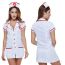 Fashion White Spandex Lapel Nurse Gown