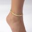 Fashion Gold Metal Flat Snake Chain Anklet Set