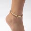 Fashion Gold Metal Snake Chain Anklet Set