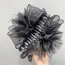 Fashion Black Geometric Hot-drilled Mesh Bowknot Clip