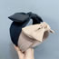 Fashion Khaki Knit Wheat Ear Knitted Bow Wide Brim Headband